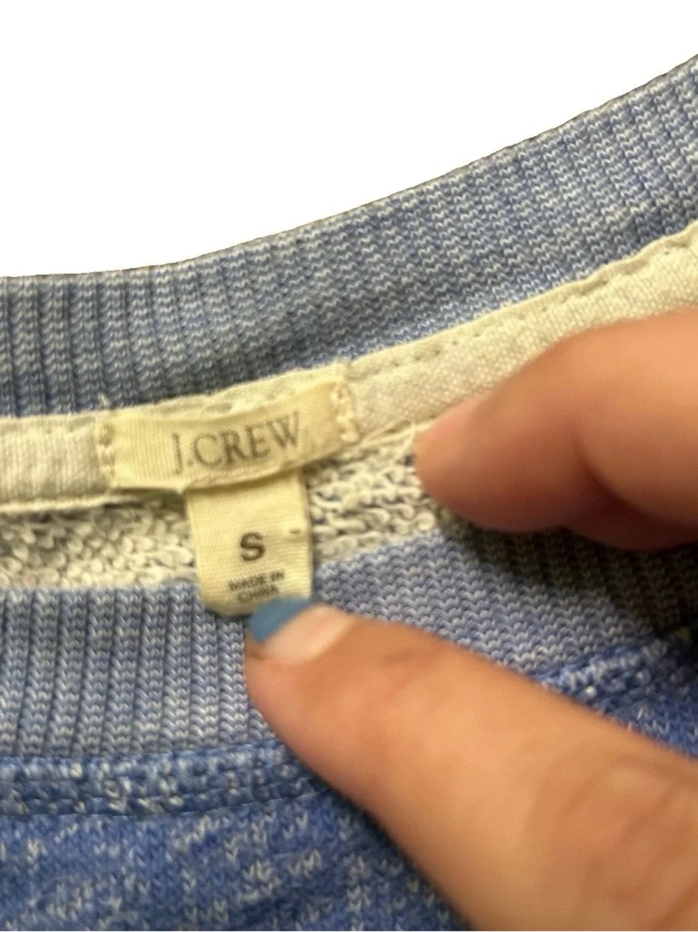 Women’s J. Crew Blue Crew Neck Sweatshirt Size Small
